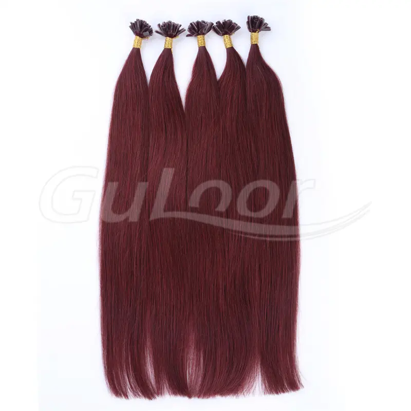 U Tip Hair Wholesales 100% human Hair Extensions #99J Color